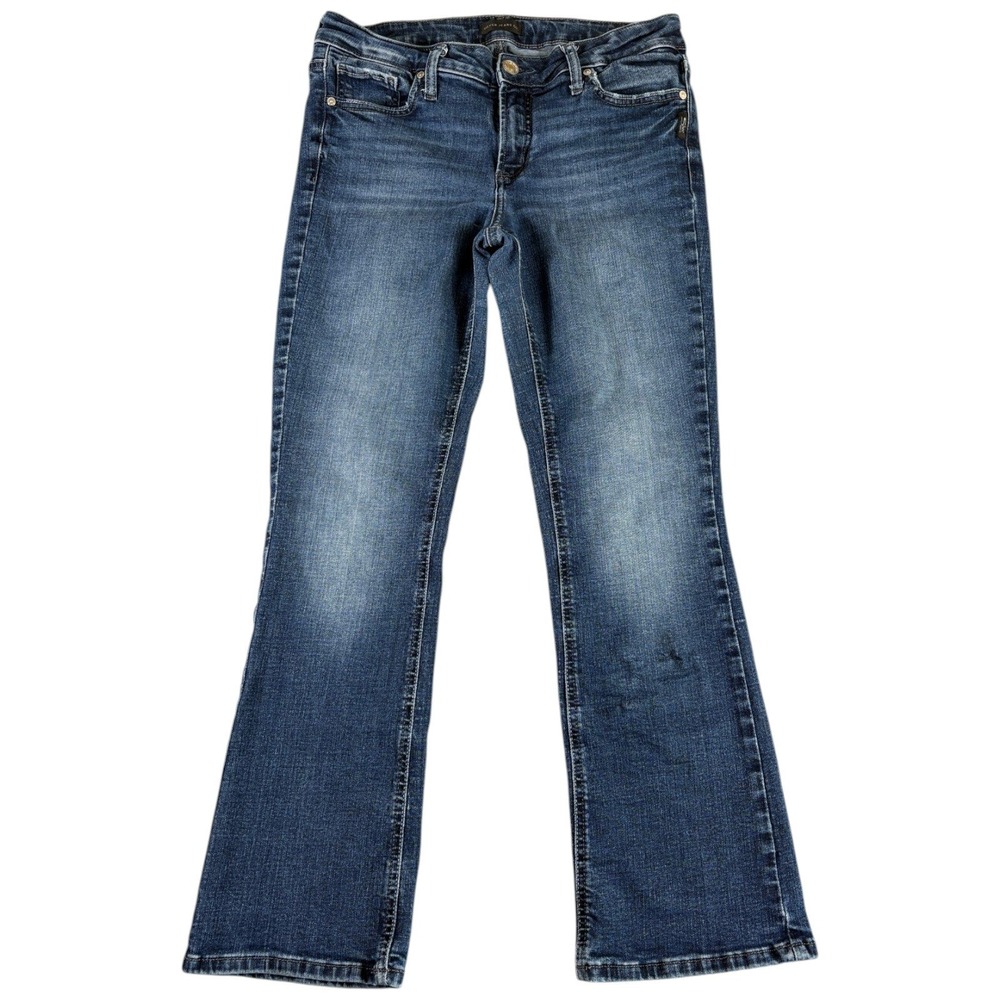 Silver Jeans Co Elyse Slim Bootcut Men 30x31 Blue Washed Faded Midrise Premium